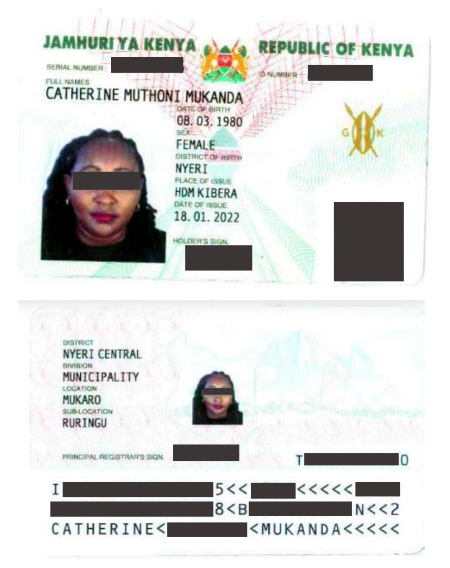 staff ID and Kenyan ID